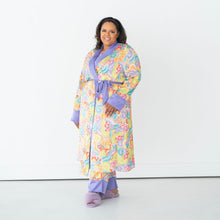 Load image into Gallery viewer, Groovy Long Satin Robe
