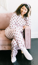 Load image into Gallery viewer, Black Santa Pajama Pants Set
